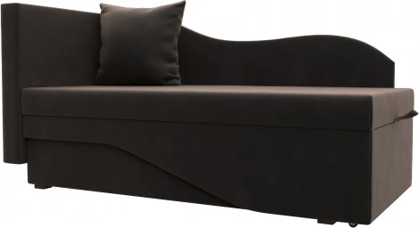 Кушетка Гармония левая (Коричневый/Велюр) Лига Диванов арт.126121L