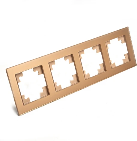 Рамка на 4 поста (золото) Stekker Катрин 49038