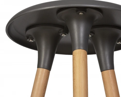 Набор 4 шт табурет барный DOBRIN ROYCE (ножки светлый бук, цвет темно-серый (GR-04))