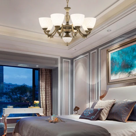 Подвесная люстра Arte Milano AM343837 343837/8 AB (220V, на цепи)