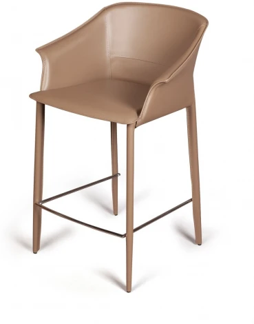 Стул полубарный Top Concept GIO, кожа хаки-тауп
