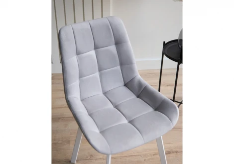 Стул на металлокаркасе Челси П светло-серый (zd 960) / белый 632444