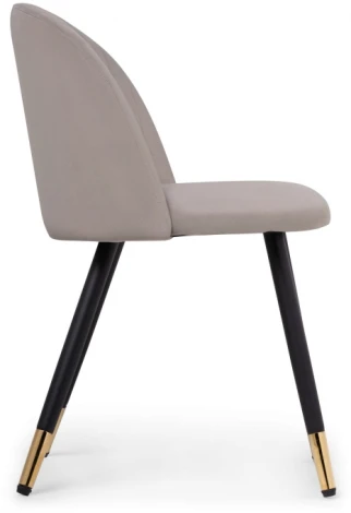 Стул Woodville на металлокаркасе Gabi latte / black / gold 15348