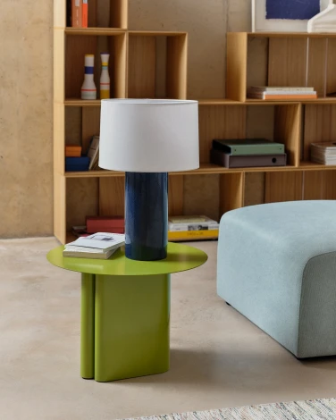 Столик Arvin из железа зеленого цвета Ø 55 см арт.261813