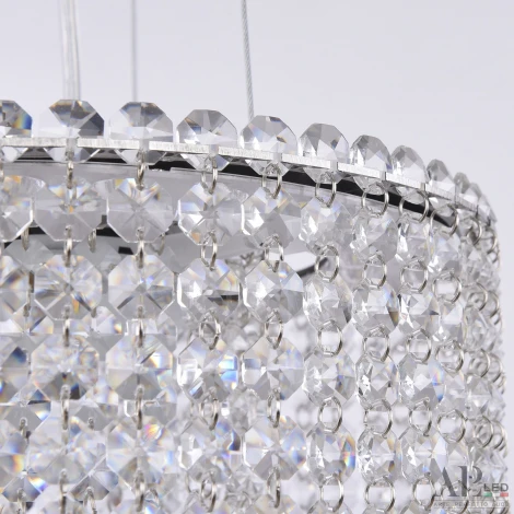 Подвесная люстра светодиодная с пультом APL LED Sicilia SH01.25.A.LED-DIM.Ni (220V, хрусталь, на тросе)