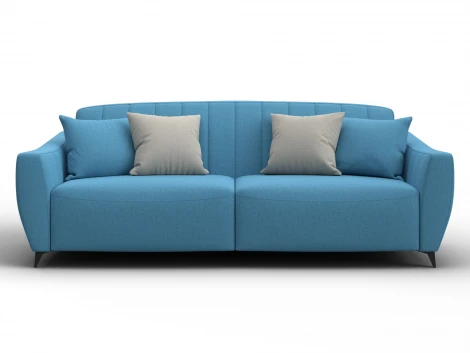 Диван-книжка Лига-095 НПБ (ДВП,ДСП,ЛДСП,Брус,Фанера,ЛДВП/Металл/Рогожка/Голубой) Лига Диванов 132565