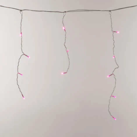 Бахрома светодиодная, 2м. 48 светодиодов, розовый свет Uniel ULD-B2005-048/DTA PINK IP20