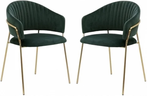 Стул Whispered Enchantment Hesby (Металл/Велюр, Зеленый) арт.HSBI_DC114_green