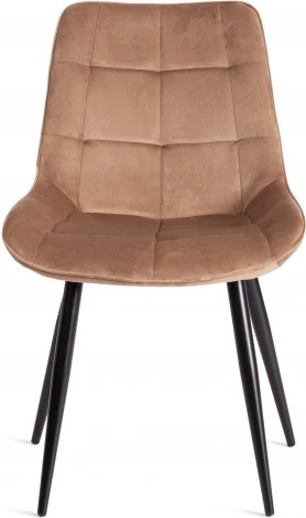 Стул ABRUZZO ( mod. 8060 ) / 1 шт. в упаковке (Металл,Вельвет /Коричневый,Черный  )