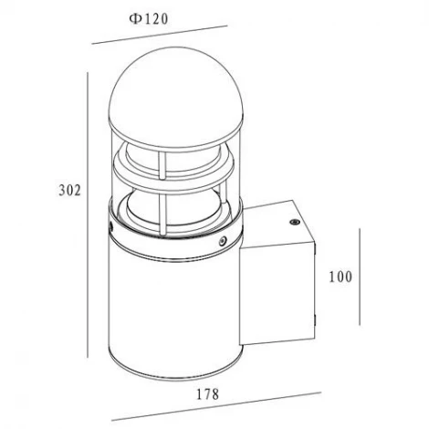 Настенный светильник уличный Oasis Light 61841 Gr (220V, круглые, IP54)