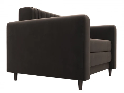 Кресло Лига-070 (ЛДСП,Брус,Фанера/Дерево/Велюр/Коричневый) Лига Диванов 132560