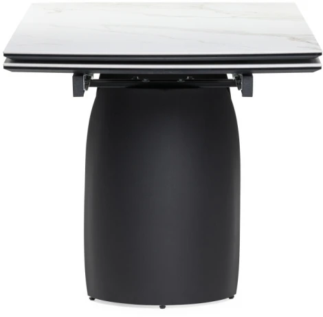 Керамический стол Woodville Готланд 160(220)х90х79 белый мрамор / черный 553534