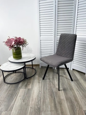 Стул PAINT, цвет B28 Темно-серый, велюр / черный каркас