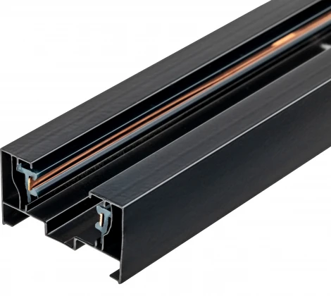 Шинопровод однофазный накладной 1 м алюм/медь с держат пластиков планкой черный Ritter Artline 59785 2