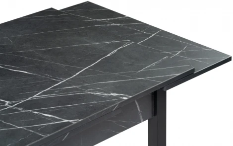 Стол Woodville Форли 90(150)х67 файерстоун / черный матовый 550564