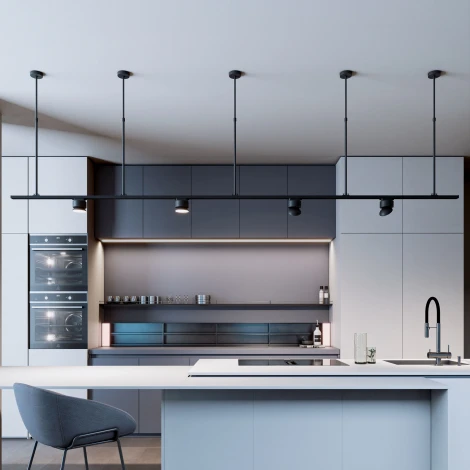 Штанга для однофазного шинопровода Elektrostandard 85136/00 500-1000мм (черный)