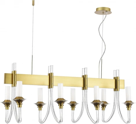 Подвесная люстра ST Luce Vetrano SL1241.213.08 Золотистый/Белый E14 8*40W (220V, на тросе)