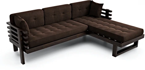 Диван Arsko Стоун Угловой венге шоколадный велюр