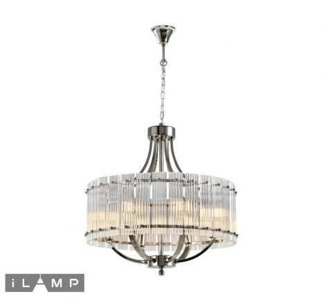 Подвесная люстра iLamp Silverstone P9504-6 NIC (220V, на цепи, круглые)