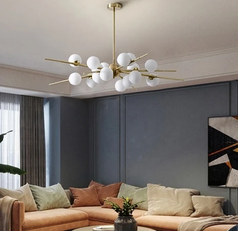 Потолочная люстра на штанге Cherry Bomb 16 Balls Gold ImperiumLoft 40.2724-0 (148018-22) (220V, шар)