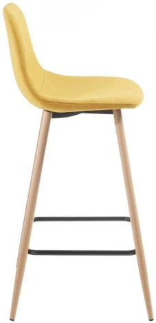 Барный стул La Forma (ex Julia Grup) Nolite (Желтый,Горчичный/ Сталь,Фанера,Металл,Пена)