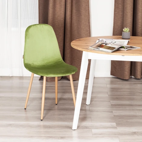 Стул BREEZE (mod. JSC-58) / 1 шт. в упаковке (Велюр,Металл  /Зеленый )