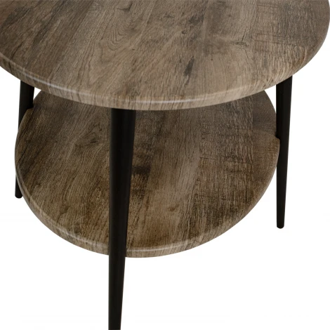 Стол журнальный BeautyStyle 29 дуб крымский состаренный/эбеновое дерево Mebelik арт.009066