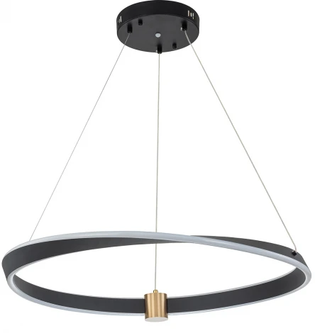 Подвесной светильник 14014/B/1P Black Indigo Parade V000071L (регулировка яркости, LED, 220V, пульт управления, на проводе, кольцо)