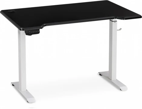 Компьютерный стол Маркос с механизмом подъема 120 (Маркос с механизмом подъема 120х75х75 черная шагрень / белый) Notta арт.578400