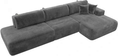Диван угловой Лига-036 НПБ Модерн Лонг правый угол Лига Диванов (Велюр) арт.127757