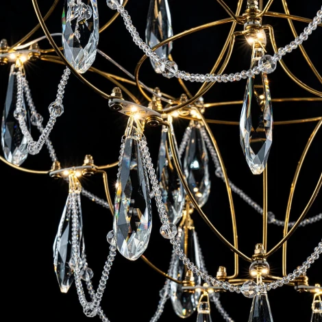 Подвесная люстра светодиодная хрустальная с пультом с регулировкой цветовой температуры Modelux MODELUX ML.5601.400P BS