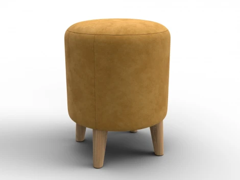 Пуф 002 (ДСП,Фанера/Дерево/Велюр/Желтый) Лига Диванов 132490