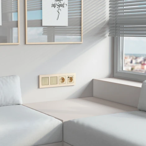 Рамка на 4 поста (шампань) Werkel W0043511 (a066336)