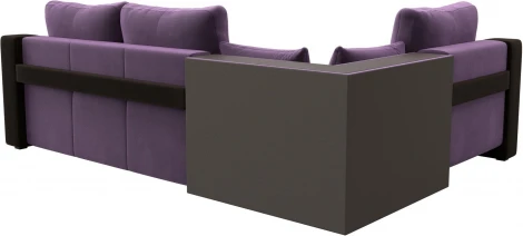 Диван угловой Кронос левый угол (Сиреневый,Коричневый/Микровельвет) Лига Диванов арт.114627L