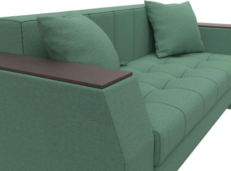 Диван прямой Атлант мини (Зеленый/Рогожка) Лига Диванов арт.123267