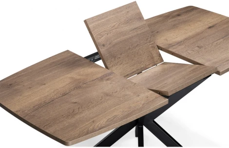 Стол Woodville Палу дуб галифакс табак / черный 551074