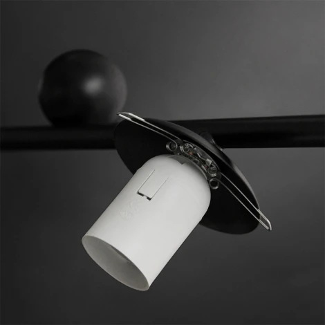 Подвесной реечный светильник Hoop L90 черный ImperiumLoft Hoop L (178061-26) (220V, на проводе, шар)