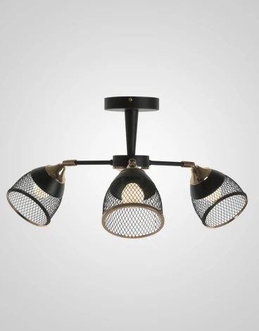 Потолочная люстра на штанге SL2839-3 BK+GD Мелодия Света SL1N 000065857