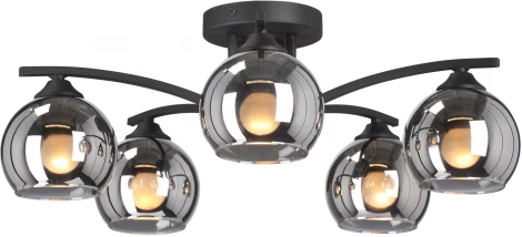 Потолочная люстра на штанге Vitaluce V4285-1/5PL (220V, шарики)