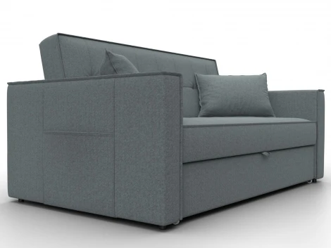 Диван прямой Лига-104 (140) (ЛДСП,Брус,Фанера,Рогожка/Серый) Лига Диванов 134860