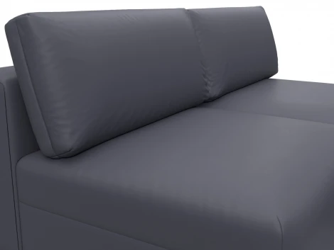 Диван угловой модульный Лига-060 НПБ угол универсальный (ЛДСП,Брус,Фанера/Пластик/Экокожа/Серый) Лига Диванов 130063