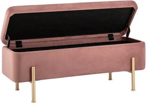 Банкетка Stool Group Болейн с ящиком велюр розовый УТ000035335