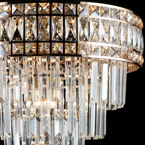 Подвесная люстра каскадная Reluce 02162-0.4-06 FGD (220V, хрусталь, на цепи)