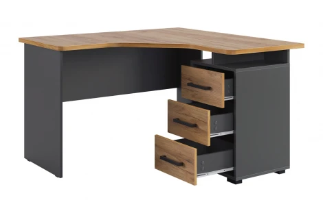 Лайт-2 Стол компьютерный 1200 угловой Mebelson (ЛДСП/Дуб крафт золотой,Серый) арт.SKL2.2N02.3319