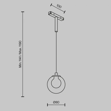 Трековый светильник магнитный 4W 48V Maytoni Bubble TR181PL-1-4WTW-B (LED, шар)