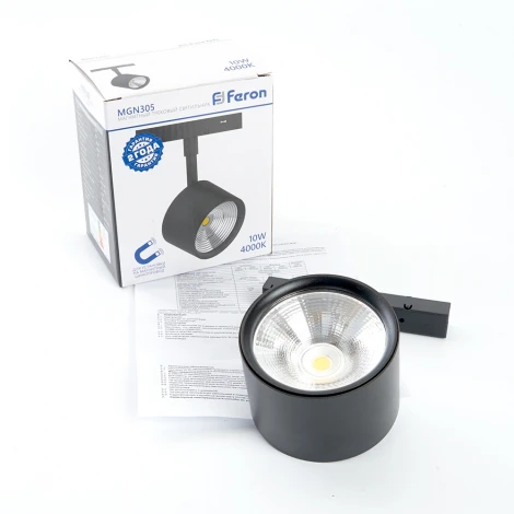 Трековый светодиодный светильник Feron MGN305 41953 низковольтный 10W 48V