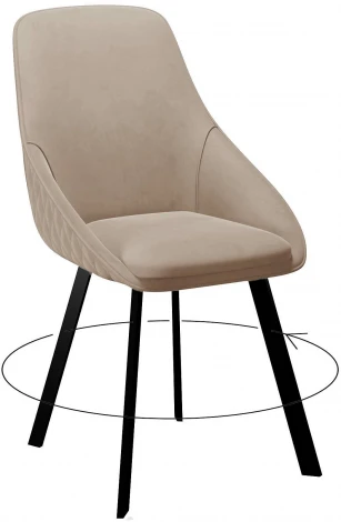 Стул DikLine 246 поворотный, Z128 бежевый, ножки черные