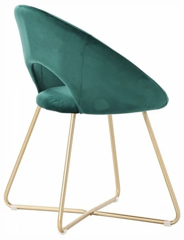 Комплект стульев Refuge Hesby зеленый, золотой (Комплект 4 шт) (Металл,Велюр/Зеленый) арт.HSBI_DC2124_green_4