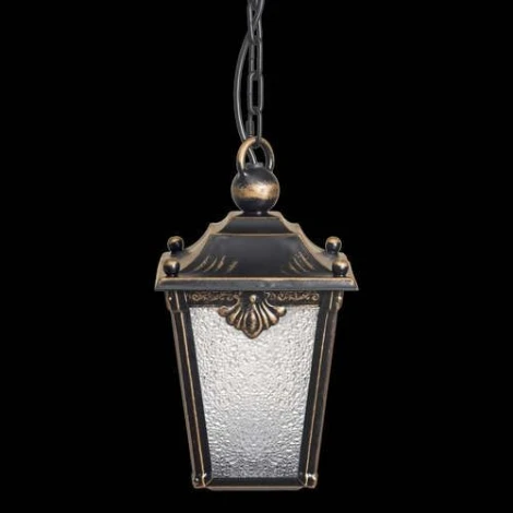 Уличный светильник подвесной Кузнечное дело Квадро 41-001-ЧЗ (220V, ковка, на цепи, под старину, IP54)