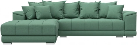 Диван угловой НордСтар левый угол (Зеленый/Рогожка) Лига Диванов арт.123501L